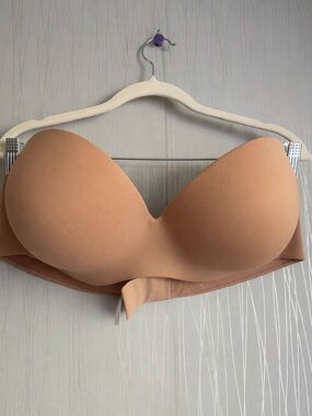 Ambrielle Strapless Bra 44C Nude Beige Multiway Underwire Full Coverage